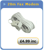 20m fax modem cable with pass through