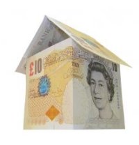 picture of a house made of money